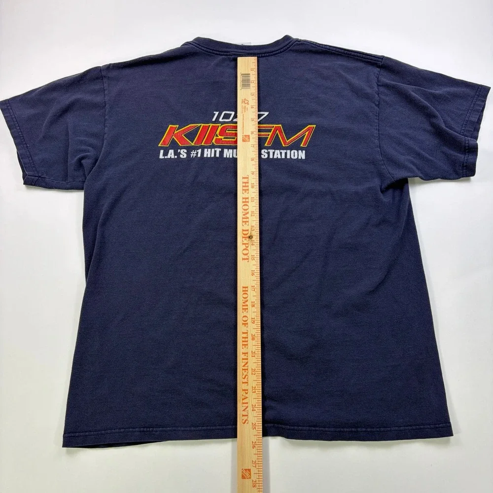 Anvil 102.7 KIIS FM Graphic T-Shirt Mens L Indigo LA Radio Station Vintage Style